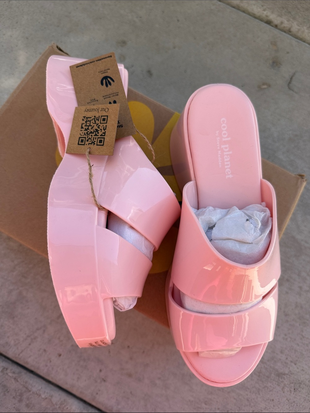 Women's Pink Slide Sandals - Picture 2 of 8